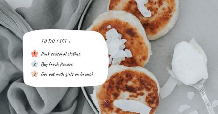 Platilla de diseño Sweet Cheese Pancakes Facebook AD