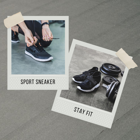 Sport Sneakers Sale Offer Instagram Design Template