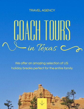 Coach Tours Offer Flyer 8.5x11in tervezősablon
