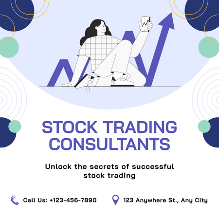 Stock Trading Secrets from Professional Consultant Instagram Design Template