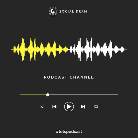 Modèle de visuel Suggestion Écoutez le podcast social - Instagram