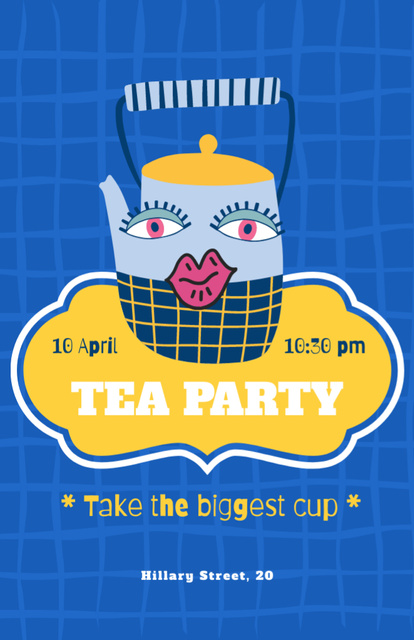 Funny Tea Party Online Invitation Template - VistaCreate