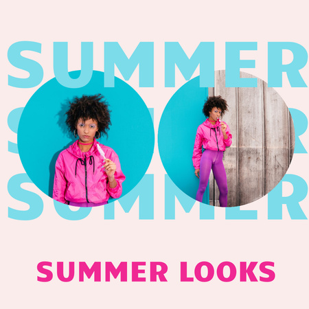 kesämuoti näyttää mainokselta Instagram Design Template