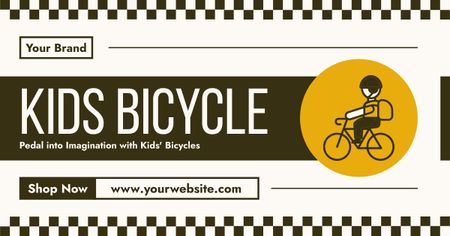 Plantilla de diseño de Bonitas bicicletas para niños Facebook AD 