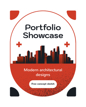 Serviços de arquitetura com oferta gratuita de esboço de conceito Instagram Post Vertical Modelo de Design