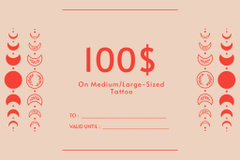 Moon Phases And Discount For Tattoos In Studio