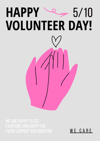 Plantilla de diseño de Congratulations on Volunteer's Day Poster 