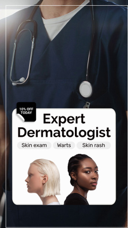 Highly Qualified Expert Dermatologist Services With Discount TikTok Video Design Template