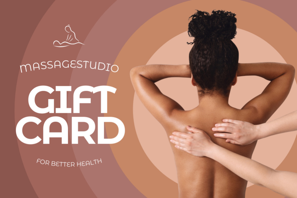 Szablon projektu Massage Studio Advertisement Gift Certificate