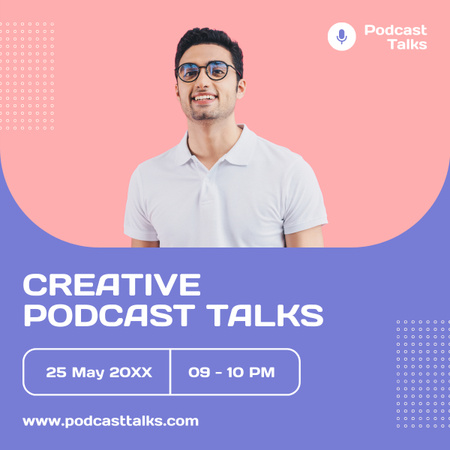 yaratıcı i̇ş podcast konuşmaları LinkedIn post Tasarım Şablonu
