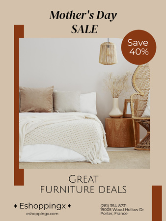 Furniture Sale on Mother's Day Poster US Design Template