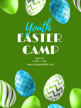 Youth Easter Camp Ad Poster 36x48in Design Template