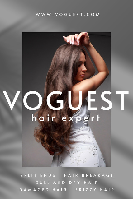 Ontwerpsjabloon van Pinterest van Perfect Hair Expert Tips