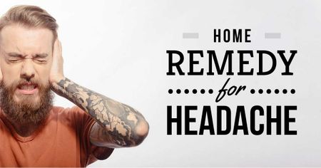 Plantilla de diseño de Home remedy for headache Facebook AD 