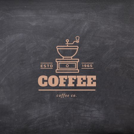 Illustration of Coffee Grinder Logo tervezősablon