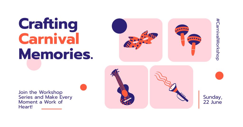 Crafting Carnival Memories In Workshop Facebook AD – шаблон для дизайну