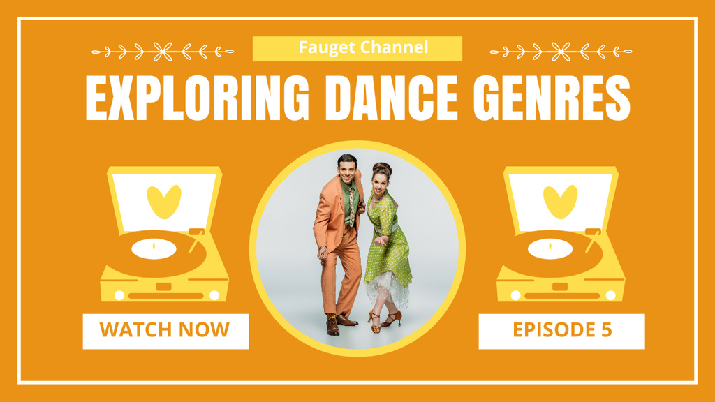 Ontwerpsjabloon van Youtube Thumbnail van Episode about Exploring Dance Genres