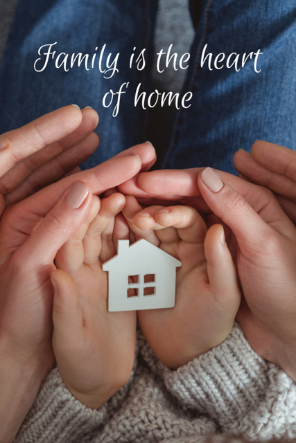 Modèle de visuel Expressive Quotation About Family Relationship And Home - Postcard 4x6in Vertical