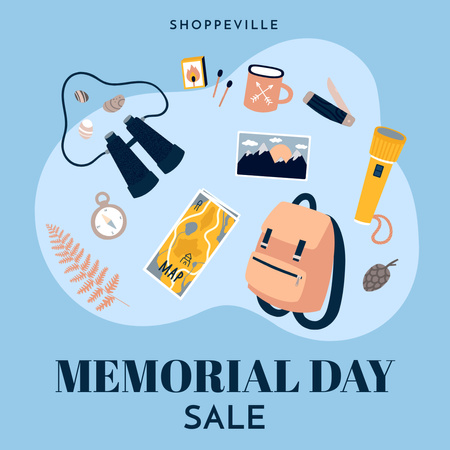 Modèle de visuel Memorial Day Sale Announcement - Instagram