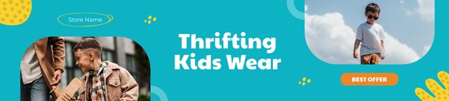 Plantilla de diseño de Pre-owned Clothes Kids Wear Ebay Store Billboard 
