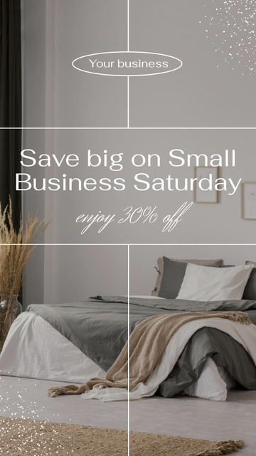 Designvorlage Save big on  Small Business Saturday für Instagram Story