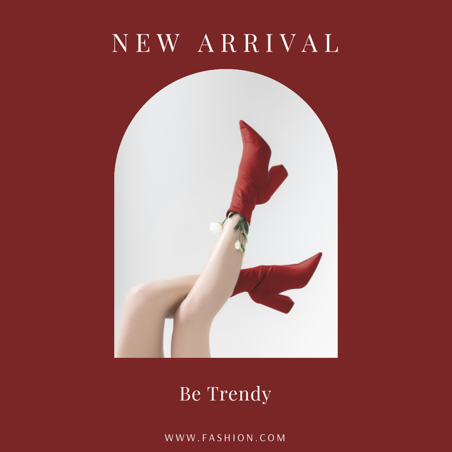 Designvorlage New Arrival of Fashion Shoes für Instagram
