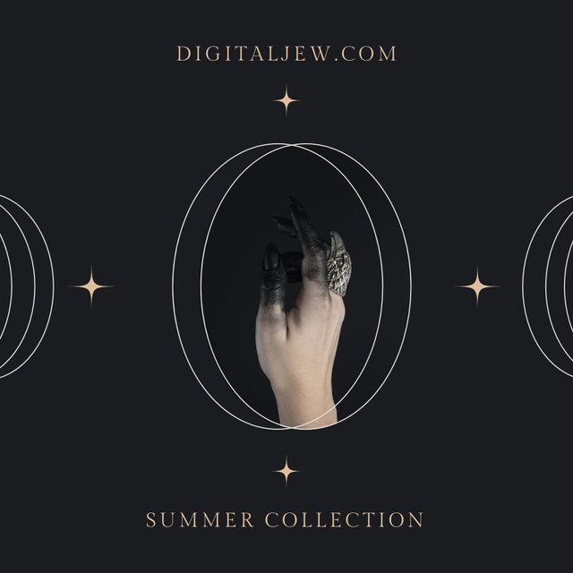 Summer Jewelry Collection With Ring Instagram Design Template