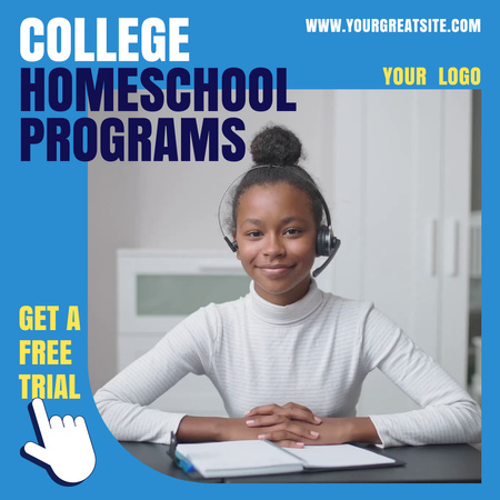Home Education Ad Animated Post Šablona návrhu