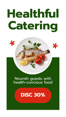 Designvorlage Beste Catering-Anzeige für gesunde Lebensmittel für Instagram Story