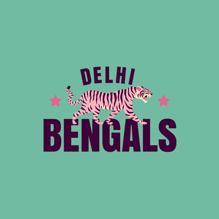 sport csapat emblémát tigris Logo tervezősablon