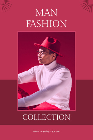 Designvorlage Man Fashion Collection Ad für Pinterest