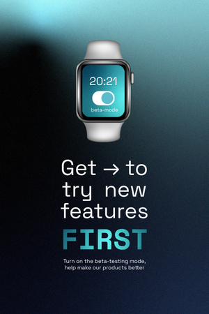 Template di design smart orologi startup idea annuncio Pinterest