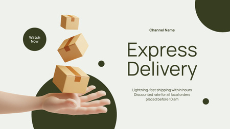 Express Delivery Services Proposition Youtube Thumbnail Design Template