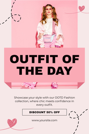 Discount on Outfit of The Day Pinterest Design Template