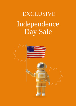 USA Independence Day Exclusive Sale Postcard 5x7in Vertical Πρότυπο σχεδίασης