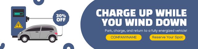 Plantilla de diseño de Discount on Using Charging Station for Electric Cars Twitter 