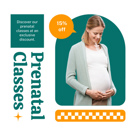 Plantilla de diseño de Descuento Exclusivo en Clases para Embarazadas Instagram 