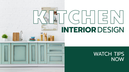 Ad of Kitchen Interior Design Youtube Thumbnail Design Template