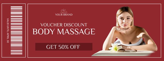 Body Massage Offer Coupon Design Template