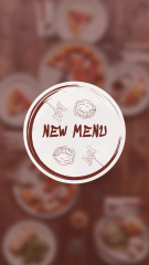 Ad of New Menu with Sketches of Food