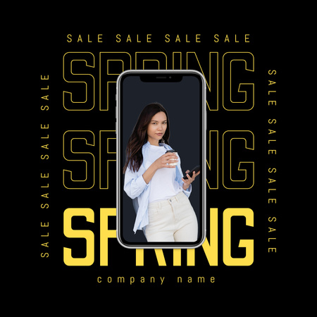 Women's Spring Sale Announcement Instagram AD – шаблон для дизайну
