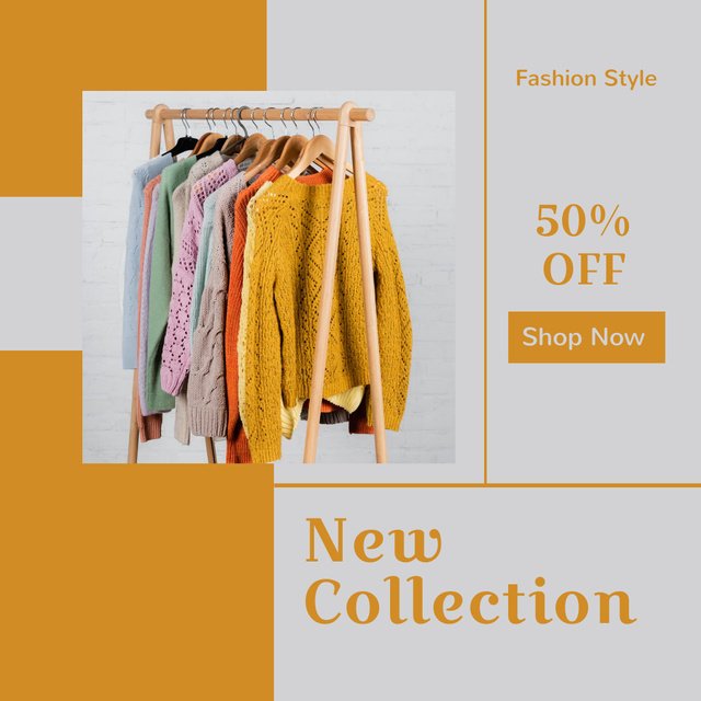 Female Fashion New Collection Sale Instagramデザインテンプレート