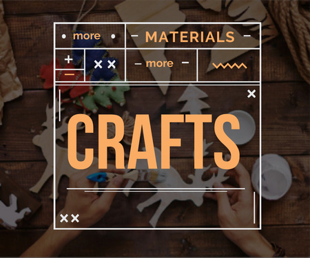 Platilla de diseño Craft Materials Offer Large Rectangle