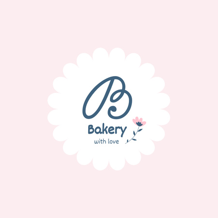 Designvorlage Bakery Services Offer with Emblem für Logo 1080x1080px