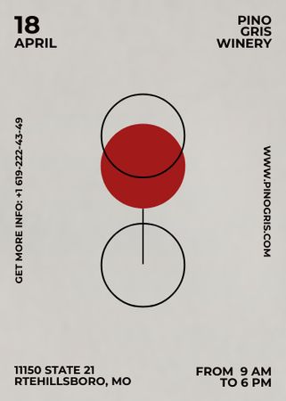 Platilla de diseño Wine Tasting Announcement Invitation