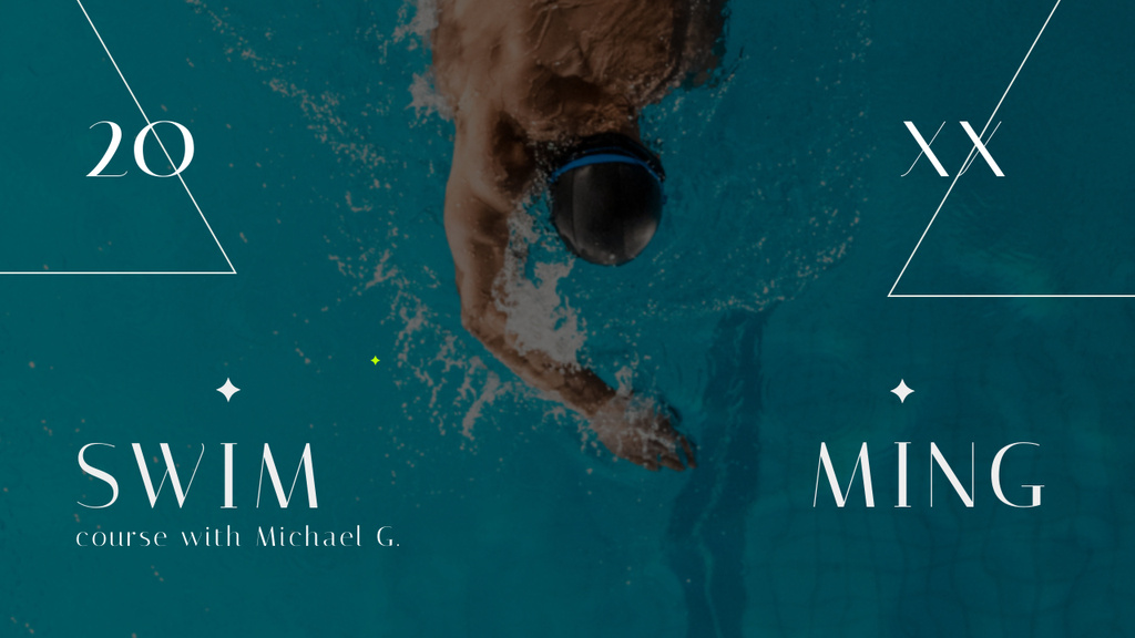 Man Swim In Pool Youtube Thumbnail – шаблон для дизайну
