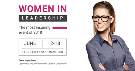 Platilla de diseño Women in Leadership event Facebook AD