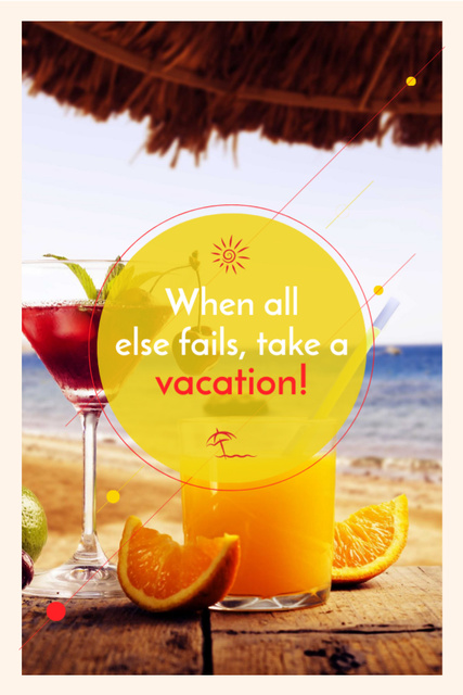 Vacation Offer Cocktail at the Beach Tumblr – шаблон для дизайна