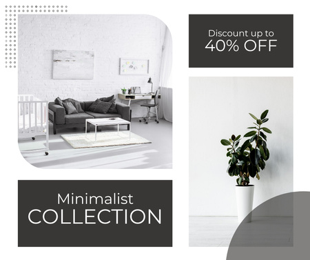 Minimalist Furniture Sale Facebook Design Template