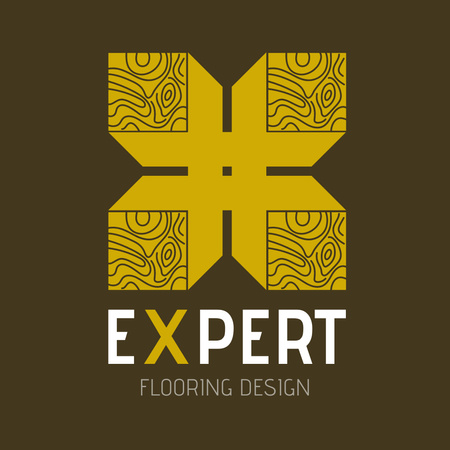 High Quality Flooring Design Service Offer Animated Logo Design Template
